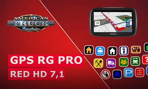 Ats Gps Rg Pro Red Hd V71 Mod Ats Mod American Truck Simulator Mod