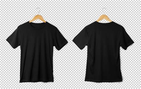 Premium Psd Black T Shirt Mockup Hanging Realistic Tshirt