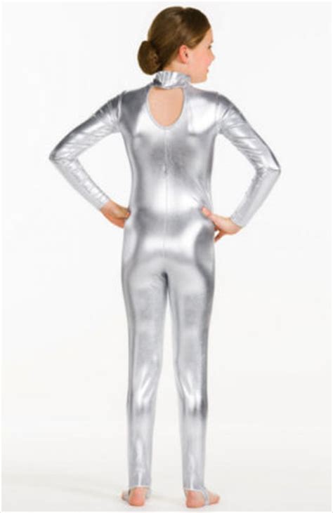 Adult Long Sleeve Silver Catsuit