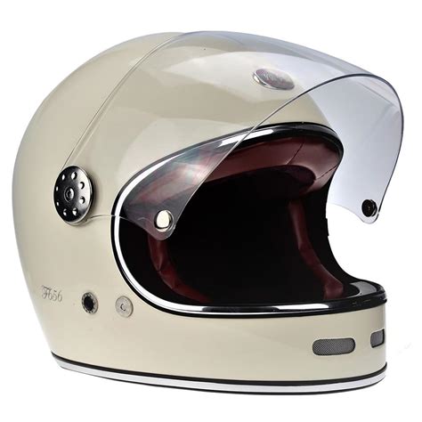 Viper F656 Retro Motorcycle Full Face Helmet Vintage Fibreglass Classic