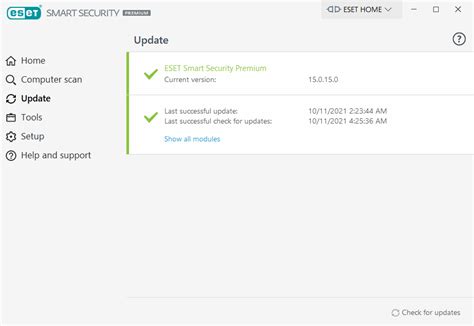Updating The Program Eset Smart Security Premium Eset Online Help