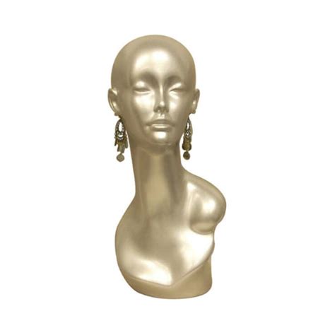 Adult Female Glossy Silver Fiberglass Mannequin Head Display Etsy