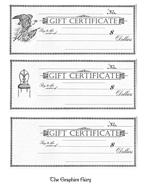 Free Printable T Certificates The Graphics Fairy
