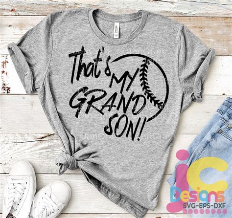 That S My Grandson Baseball Svg Grand Son Biggest Fan Etsy