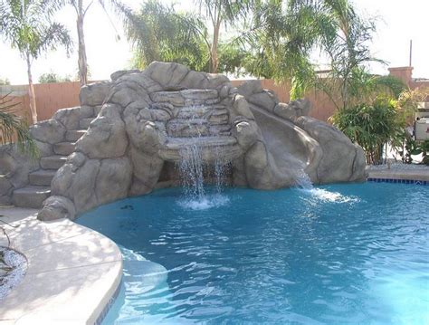 Rock Waterfall Pool Ideas True Blue Pools