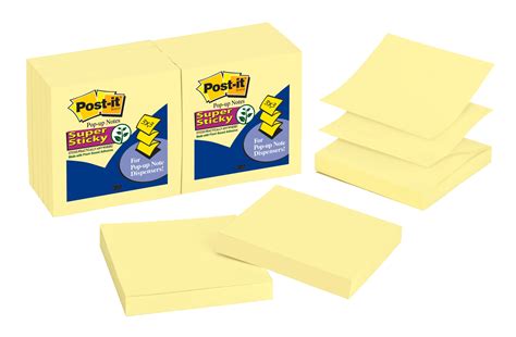 Post It Super Sticky Dispenser Pop Up Notes 3 In X 3 In Canary Yellow