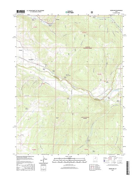 Mytopo Woodland Utah Usgs Quad Topo Map