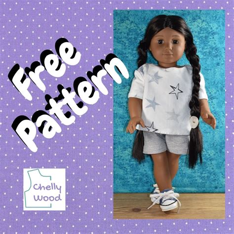 Free Tee Shirt Pattern And Tutorial Video For 18 Inch Dolls Chellywood