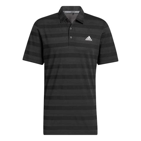 Adidas Mens Two Colour Stripe Primegreen Polo Shirt Golfonline
