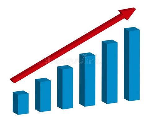 Graph With Increase Report Diagram With Rise And Gain Progress Stock