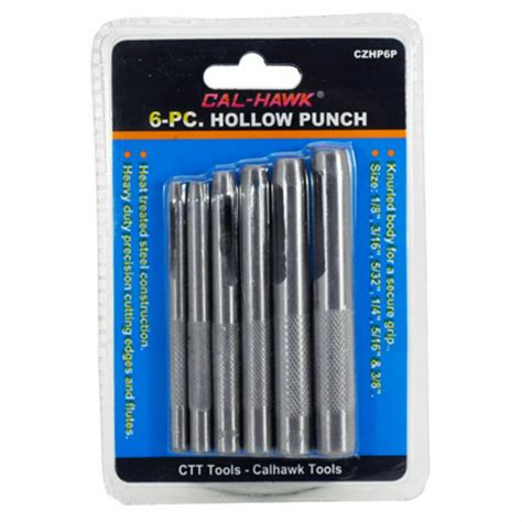 6 Pc Hollow Punch Set