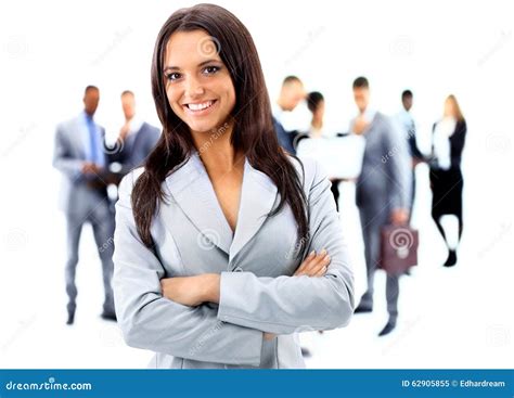 Happy Young Business Woman Stock Image Image Of Large 62905855