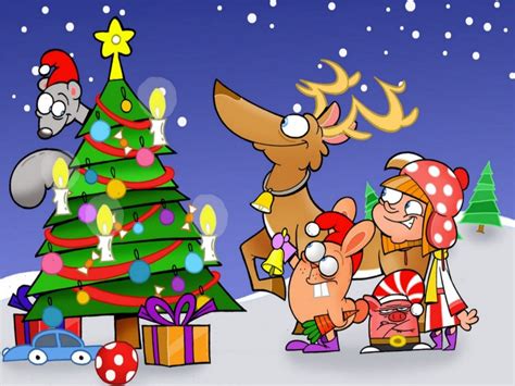 Polish your personal project or design with these christmas cartoon transparent png images, make it even more personalized and more attractive. Christmas Cartoon Pictures | | Full Desktop Backgrounds