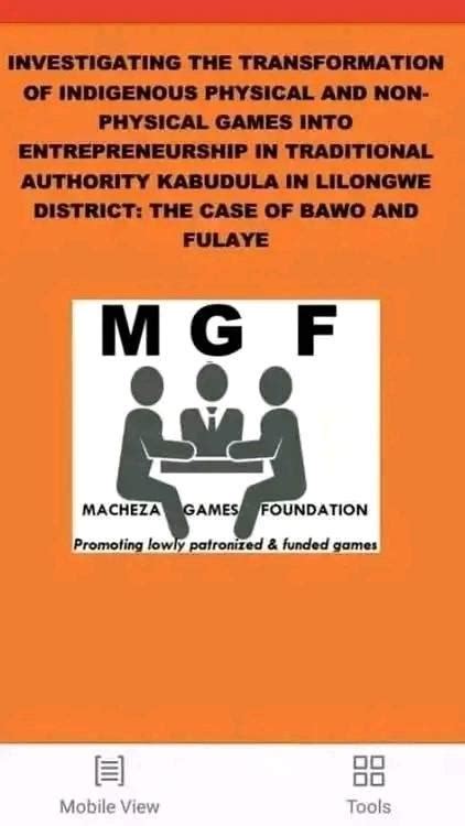 Macheza Games Foundation Lilongwe