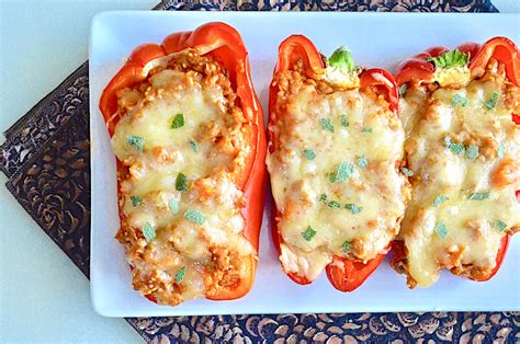 Turkey Quinoa Stuffed Peppers Jeanie And Lulu S Kitchen