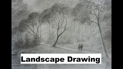 How To Draw Landscapes With A Pencil And Digitally