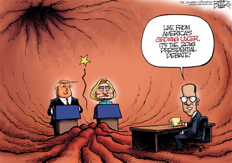Cartoons Hillary Clinton And Donald Trump In First Debate