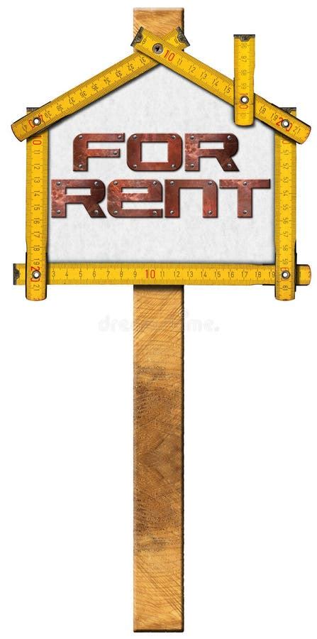 House Rent Sign Wooden Meter Stock Illustrations 15 House Rent Sign
