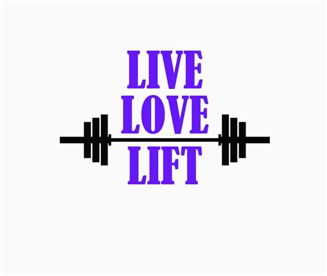 Live Love Lift Barbell Svg Cut File Etsy