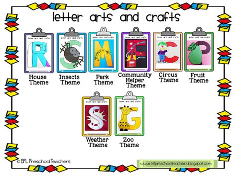 The Letter Art And Crafts Poster Is Shown With Pictures Of Animals