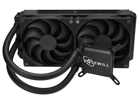 Rosewill Cpu Liquid Cooler Closed Loop Pc Water Cooling Two 120mm Pwm