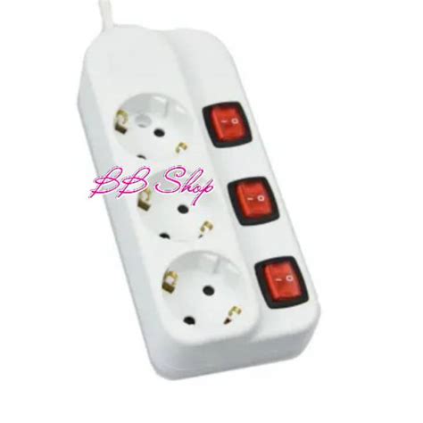 Krisbow Stop Kontak 3 Soket Dengan Ekstensi / 3 Way Extension Socket