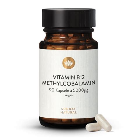 Vitamin B12 Methylcobalamin 5000µg Sunday Natural