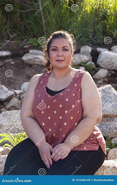 Portrait Of A Beautiful Latina Woman Stock Image Image Of Real Relaxation 191640149