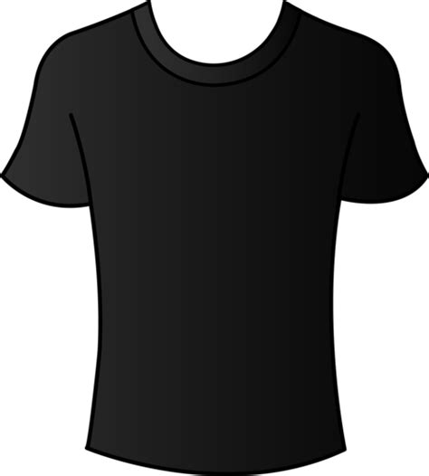 Mens Black T Shirt Template Free Clip Art