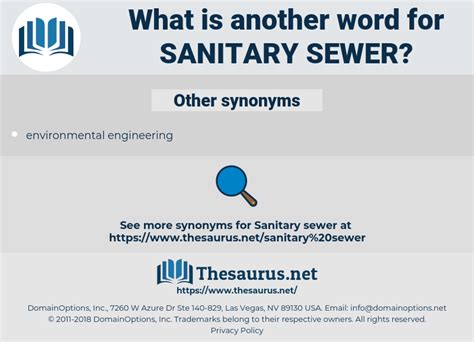 Synonyms For Sanitary Sewer
