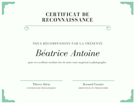 Certificat De Reconnaissance And Diplôme Modèles Gratuits Canva