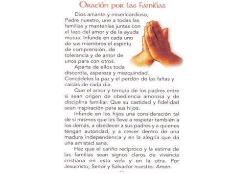 Oracion Por La Familia Oración Por La Familia Oraciones Oraciones