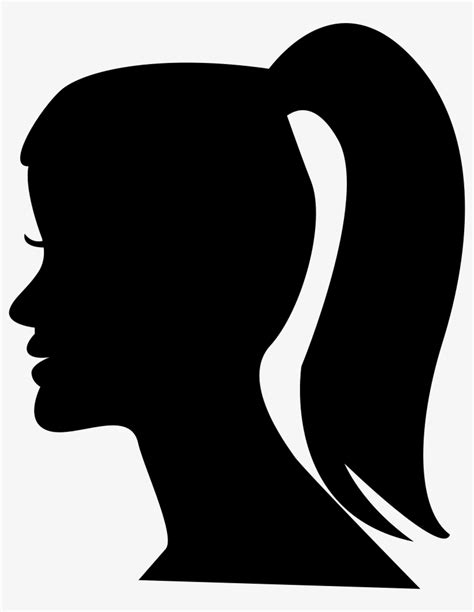 Female Head With Ponytail Comments Ponytail Silhouette Transparent