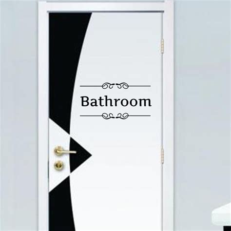 Toilet Bathroom Door Stickers 2815cm Wall Stickers Studio