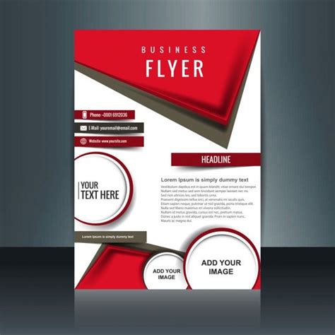 Download Modern Brochure With Red Geometric Shapes For Free Pamphlet