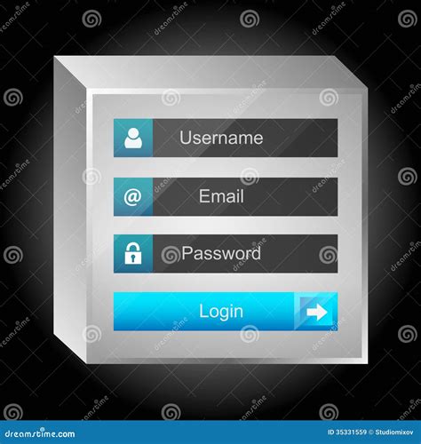Vector Login Interface Username And Password Royalty Free Stock
