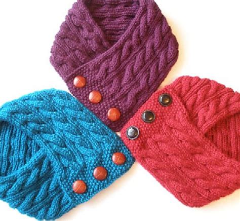 Cabled Neck Warmer Knitting Pattern Pdf Permission Granted To Sell The