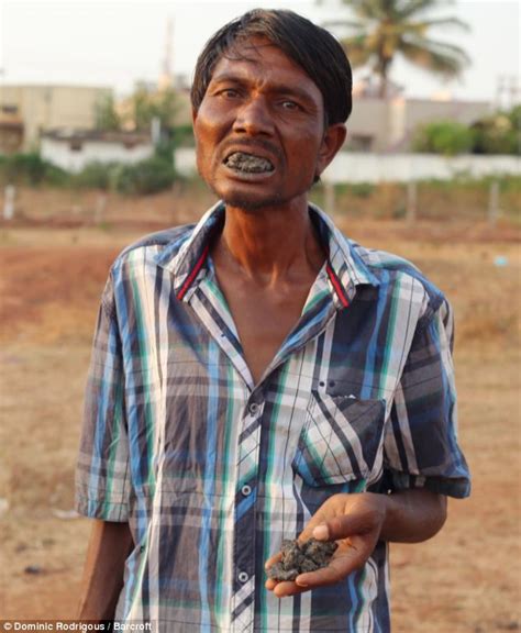 Indian Villager Addicted To Eating Mud Rocks And Bricks Daily Mail