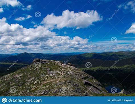Mountain Landscape With Blue Sky And Clouds Stock Image Image Of