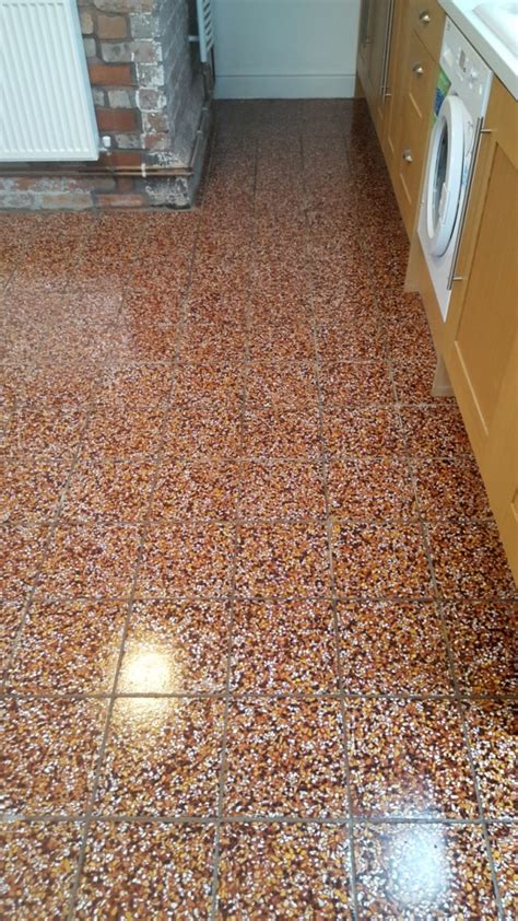 Restoring Old Terrazzo Kitchen Tiles In Cheshire Stone Cleaning And