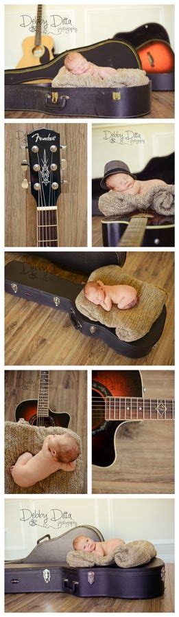 Debby Ditta Photography Newborn Baby With Guitar Musical Music