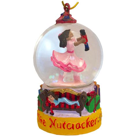 Nutcracker Ballet Snow Globe Ornament African American Clara