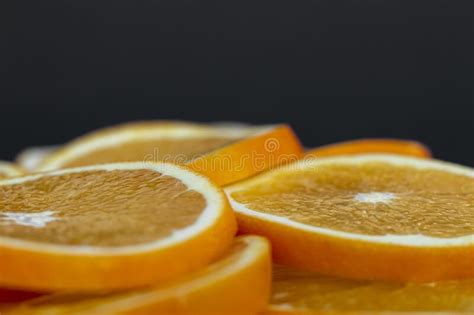 Wallpaper Of The Orange Slices Textures Pattern Close Up Stock Image