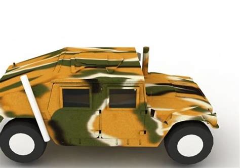 Military Camouflage Humvee 3d Model Max 123free3dmodels