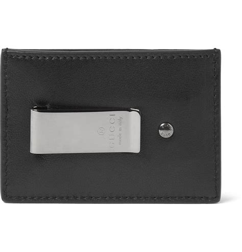 Even money clips with card holders may have less space for cards than your old wallet did. Gucci Embossed Leather Card Holder and Money Clip in Black for Men - Lyst
