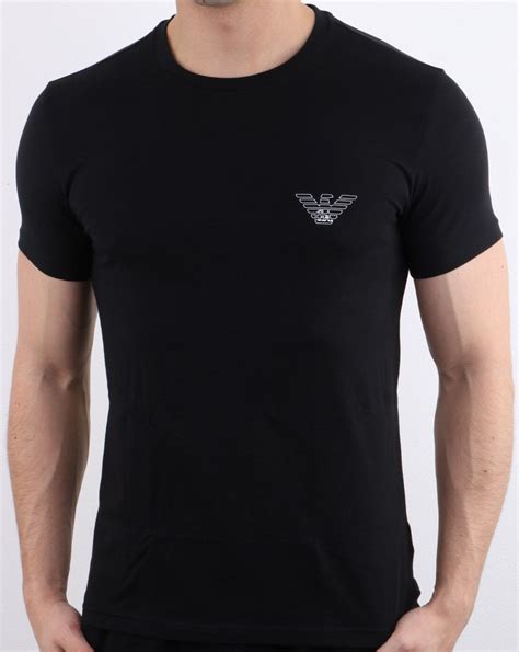 Emporio Armani Organic Cotton T Shirt Black 80s Casual Classics