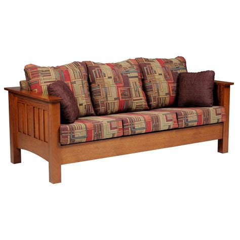 Historically, a sofa is an upholstered bench with cushions, two arms and space for multiple people to sit. Y & T Mission 6400 Sofa | Stewart Roth Furniture