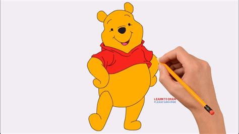 Draw a couple of lines in the middle of the shirt to represent more wrinkles and darken the outline of winnie the pooh's right sleeve. How to Draw Winnie The Pooh Step by Step Easy | Coloring ...