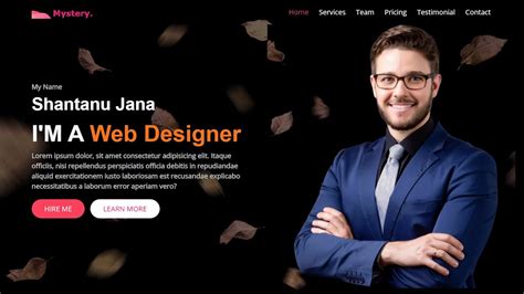 Create A Personal Portfolio Website Using HTML CSS And JavaScript