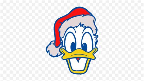 Donald Duck Wearing Christmas Hat Donald Duck Christmas Svg Pngsanta